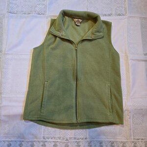Woolrich Fleece Zip up Vest, Women’s Size Small, Green/Aloe Color